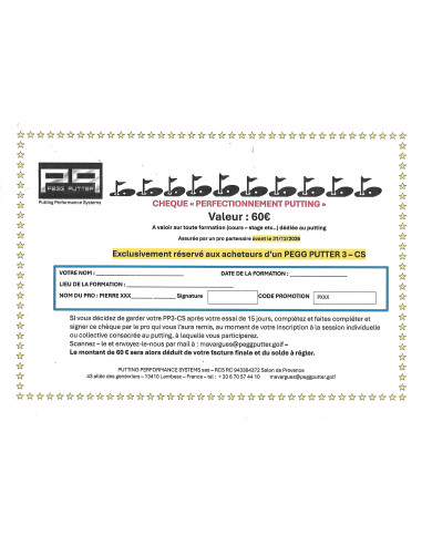 4P VOUCHER : PEGG PUTTER PUTTING PROFICIENCY...